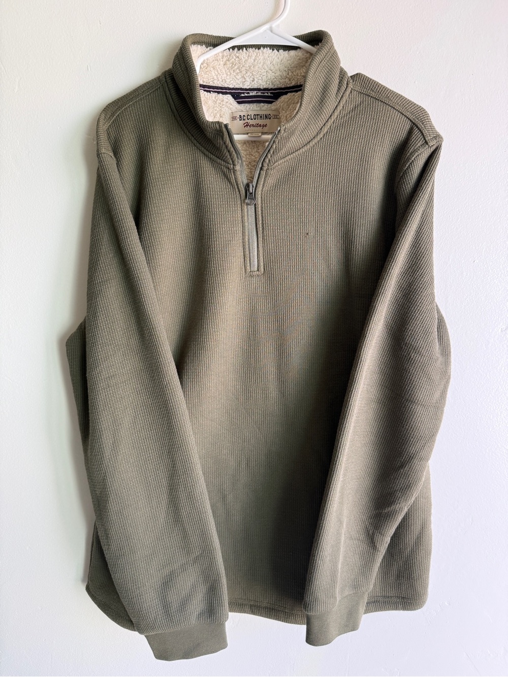 B.C. Clothing Heritage Men’s Waffle Knit Mock Neck - L